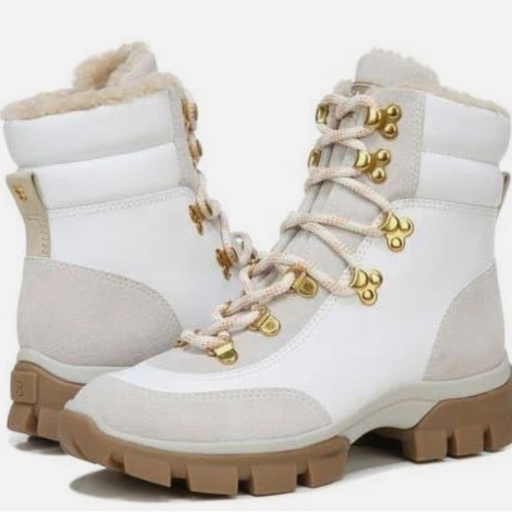 Veronica Beard 'Galina' Shearling Lined Water Resistant Boots - 37 / 7